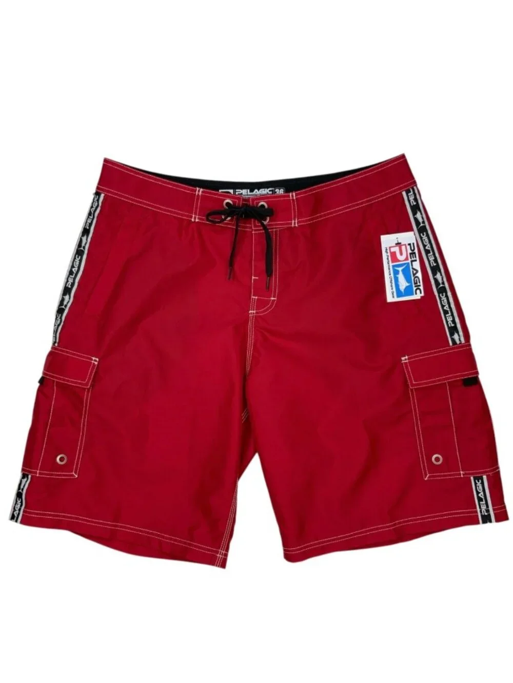 Pelagic Blackfin Boatshort Boardshort 36 Red Cargo NEW
